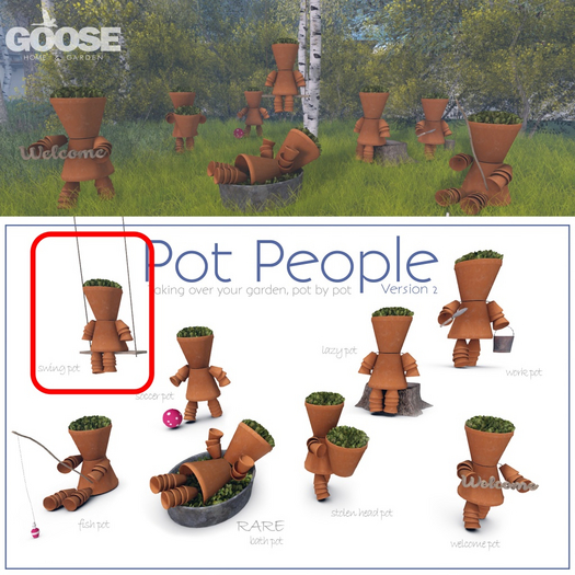 Second Life Marketplace GOOSE Pot people V2 swing pot