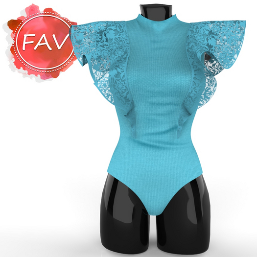 Blue Bodysuit Lace