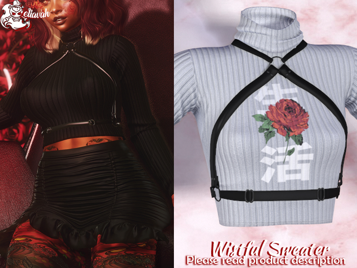 Eliavah ~ Wistful Sweater [WHITE ROSE]