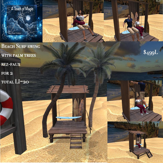 Beach surf swing set for 2-Box LI=20