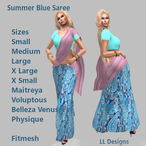 Summer Blue Saree