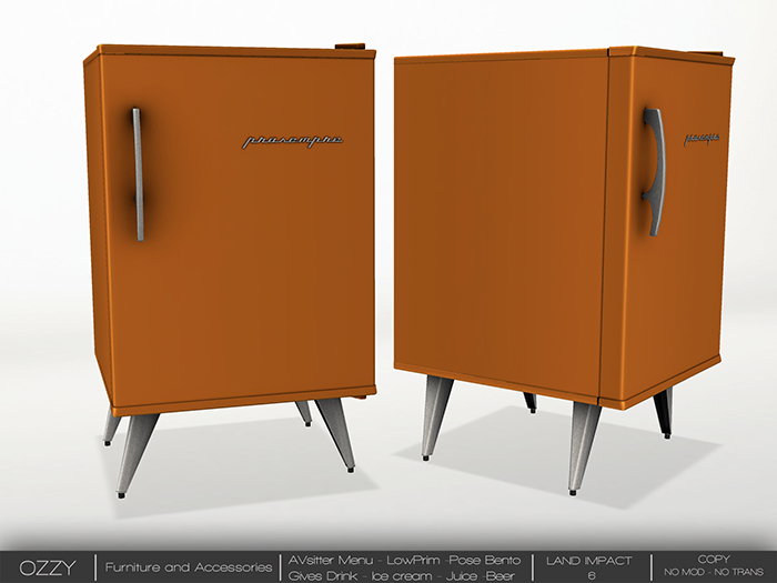 [[OZZY]] Mini Fridge Retro - Orange