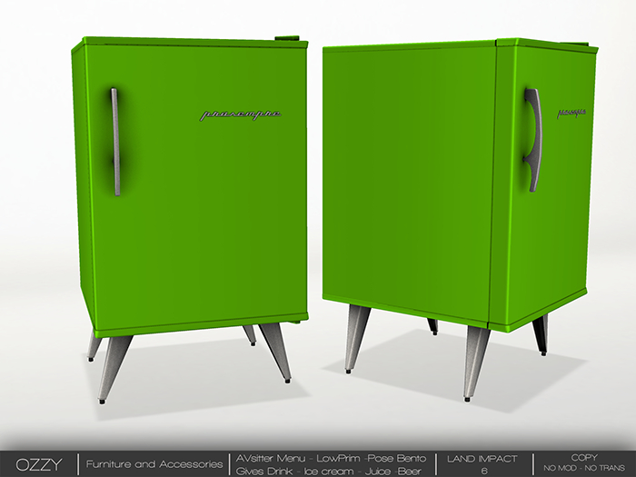 [[OZZY]] Mini Fridge Retro - Lime