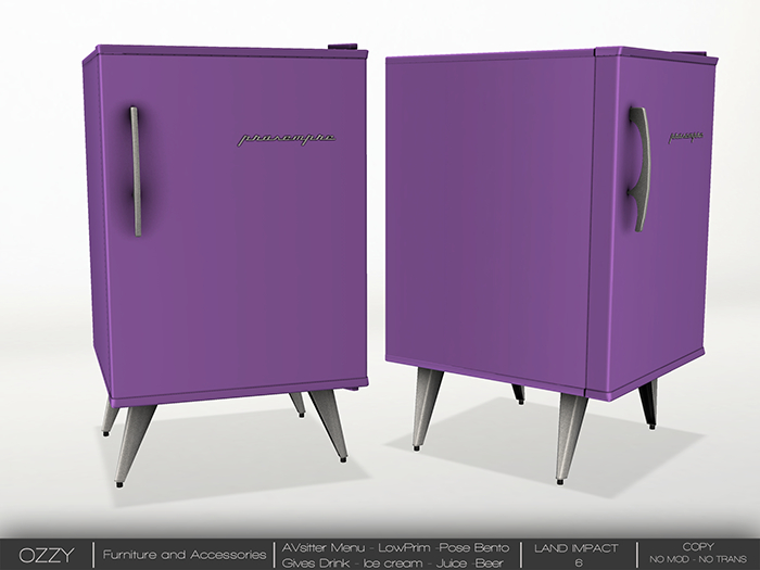 [[OZZY]] Mini Fridge Retro - Lilac