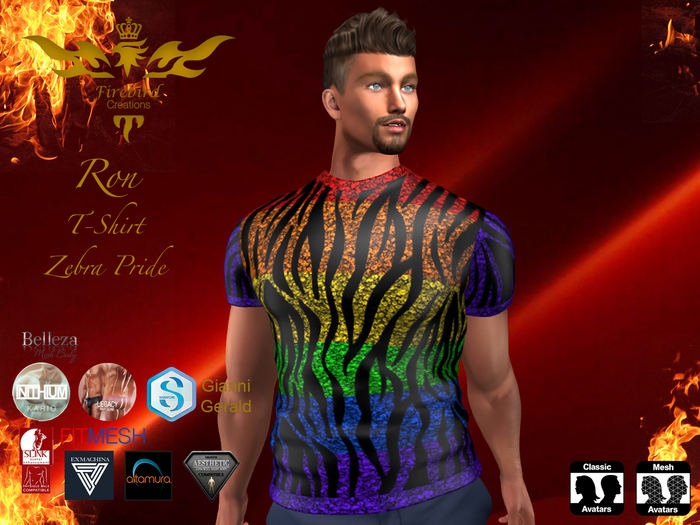 Firebird Ron Zebra Pride T-Shirt