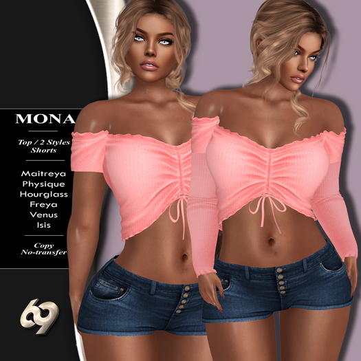 [69] Mona - Top & Shorts [add] rose