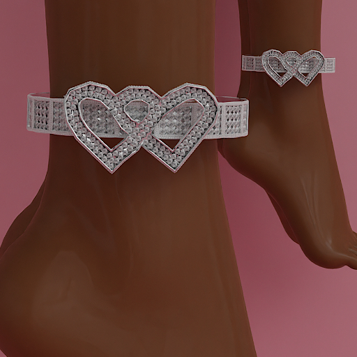 BWOKE " Heart Anklet " RLV