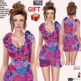 GIFT,PRINTED TOP AND SKIRT,mesh,fm,maitreya,hourglass,ton