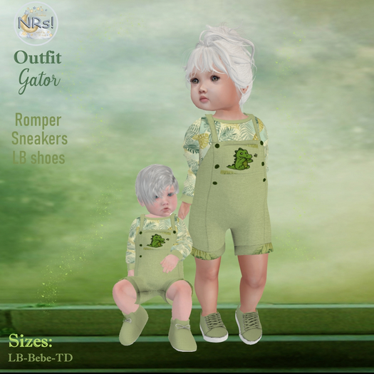 NRs!-romper set Alligator-[WEAR]