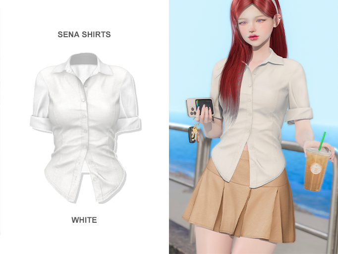 cheezu. sena shirts : white