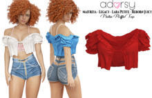 adorsy - Nellie Ruffle Top Deep Red - Maitreya/Legacy-Nerido/Lara Petite/Reborn-Juicy