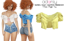 adorsy - Nellie Ruffle Top Yellow - Maitreya/Legacy-Nerido/Lara Petite/Reborn-Juicy