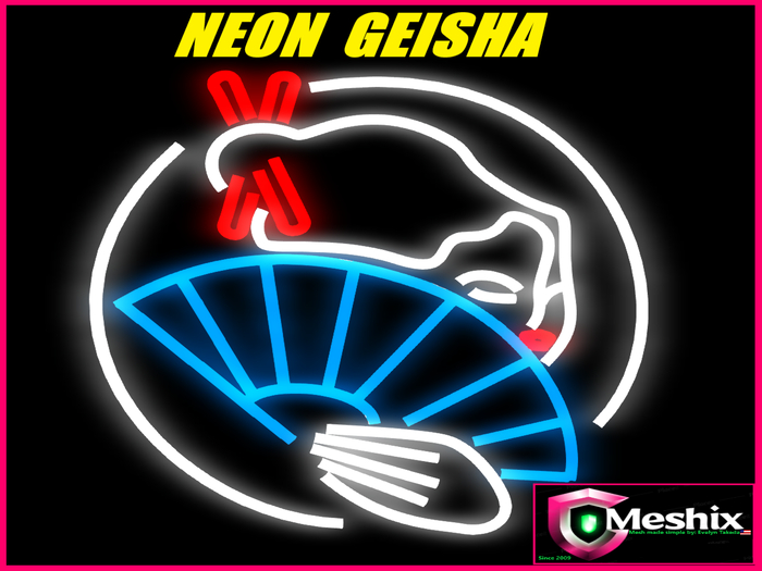 Neon sign Geisha (3prims)