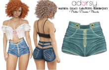 adorsy - Nellie Denim Shorts Petrol - Maitreya/Legacy-Nerido/Lara Petite/Reborn-Juicy