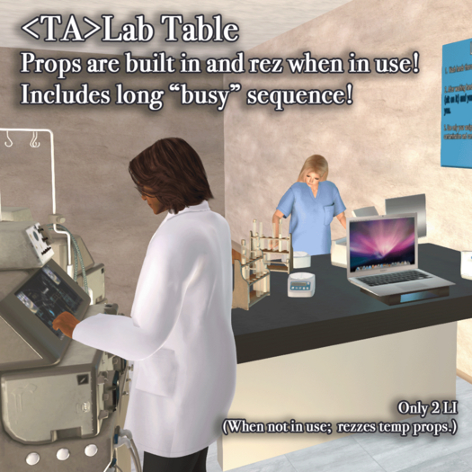 <TA>Busy Lab Table / Lab Workstation / Lab Bench