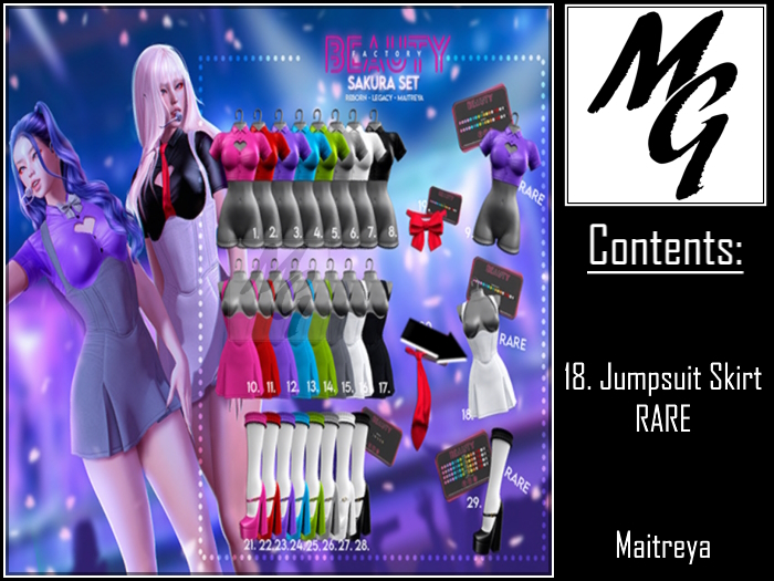 18. BF Sakura Jumpsuit Skirt - MAITREYA RARE