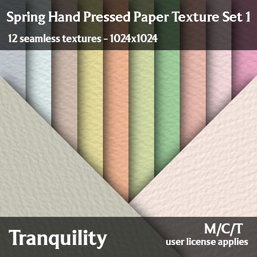 Tranquility - Spring Hand Pressed Paper Texture Set
