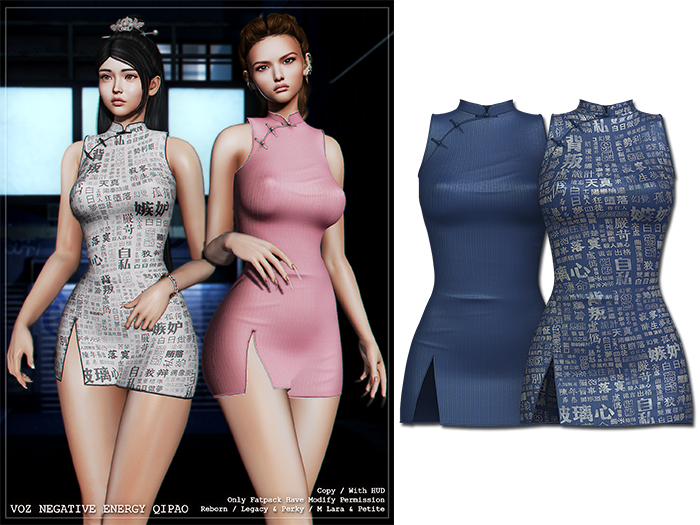[VOZ] Negative Energy Qipao (Navy)