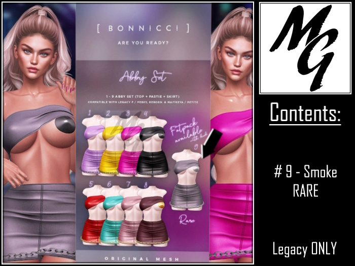 9. BONNICCI - Abby Set - Smoke RARE (Legacy)