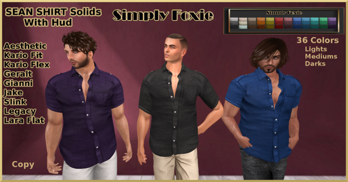 SEAN SHIRT Solids  With Hud (Boxed)