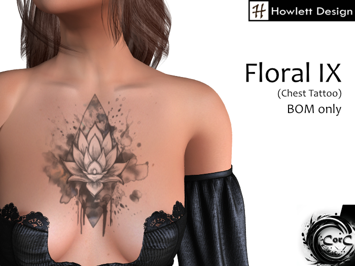 [HDesign] Floral IX (Chest Tattoo)