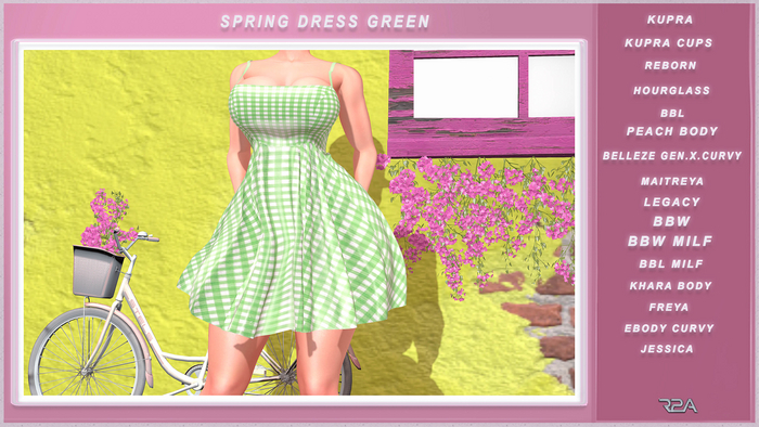 R2A-Spring Dress Green