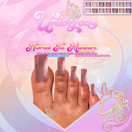 #UNIVERSA - Natural Toe Manicure Long Toes Bento Set