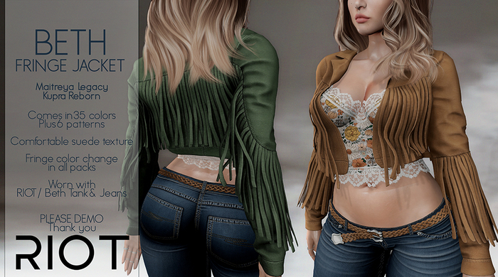 RIOT / Beth Fringe Jacket - Fatpack