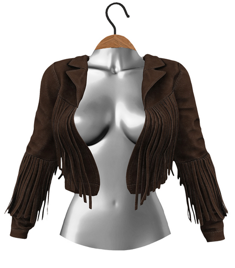 RIOT / Beth Fringe Jacket - Cocoa