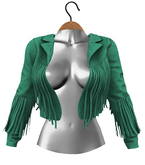 RIOT / Beth Fringe Jacket - Clover