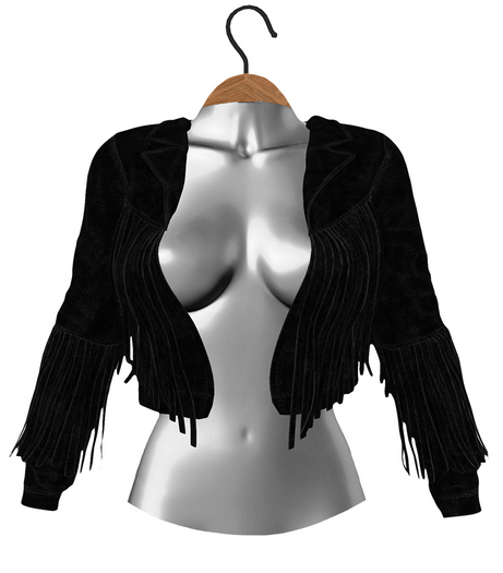 RIOT / Beth Fringe Jacket - Black