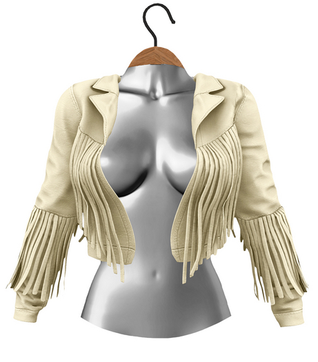 RIOT / Beth Fringe Jacket - Cream