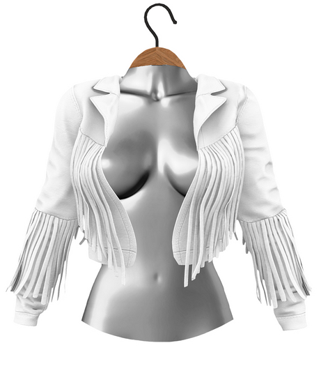 RIOT / Beth Fringe Jacket - White