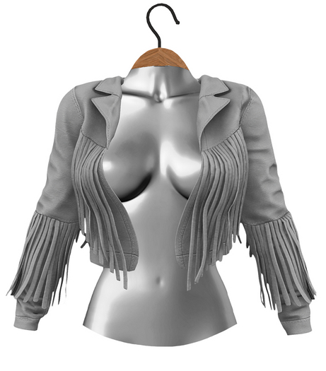 RIOT / Beth Fringe Jacket - Silver