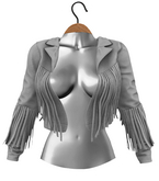 RIOT / Beth Fringe Jacket - Silver