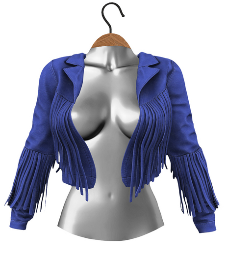 RIOT / Beth Fringe Jacket - Royal