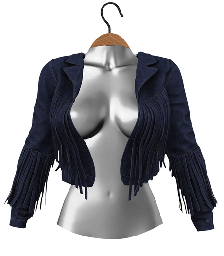 RIOT / Beth Fringe Jacket - Prussian