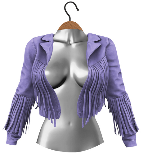 RIOT / Beth Fringe Jacket - Lilac