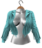 RIOT / Beth Fringe Jacket - Ice