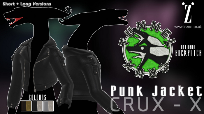 [inZoxi] - Crux X - Punk Leather Jacket