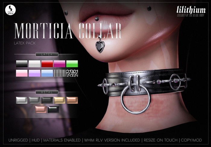 LILITHIUM - Morticia Collar [LATEX]