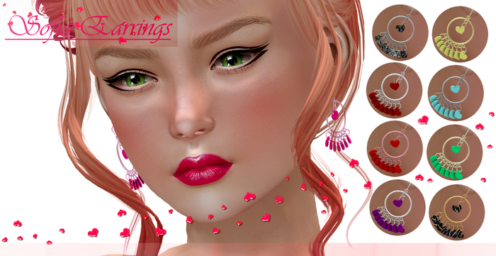 **Stylovely** - Sofia Earrings ❤Hearts❤10 Colors PROMO PRICE!