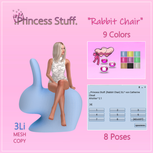 .Princess Stuff. [Rabbit Chair & Decor]!