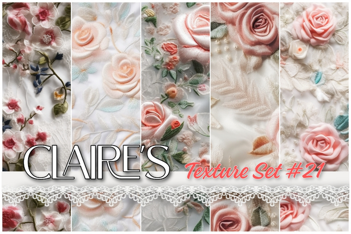 [Claire's] Texture Set #21 - Full Perm - Little Roses