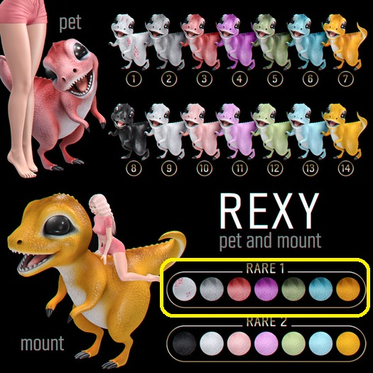 15. ~MR~Rexy mount~ #RARE1