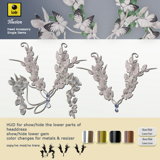 *LODE* Head Accessory - Illusion [silver]