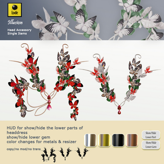 *LODE* Head Accessory - Illusion [red]