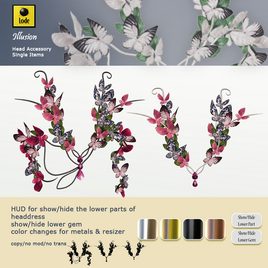 *LODE* Head Accessory - Illusion [pink]