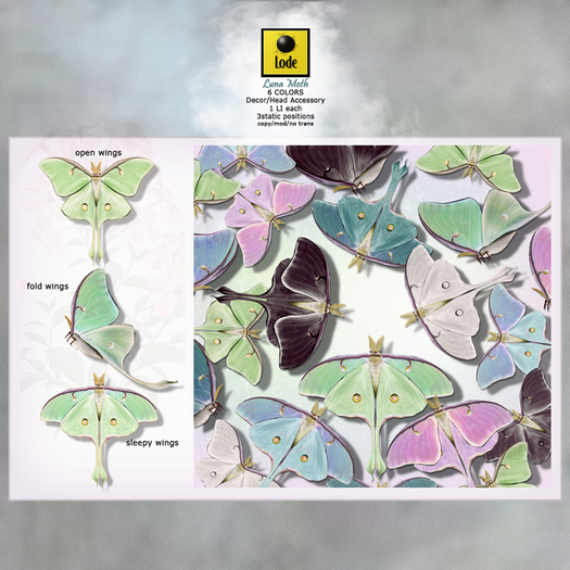 *LODE* Accessory - Luna Moth [All Colors]