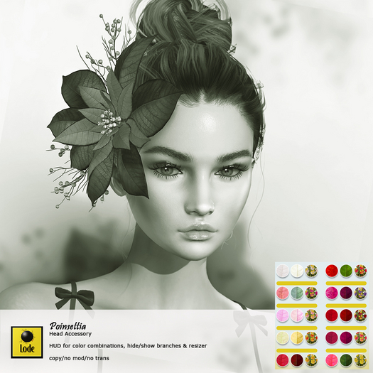 DEMO *LODE* Head Accessory - Poinsettia